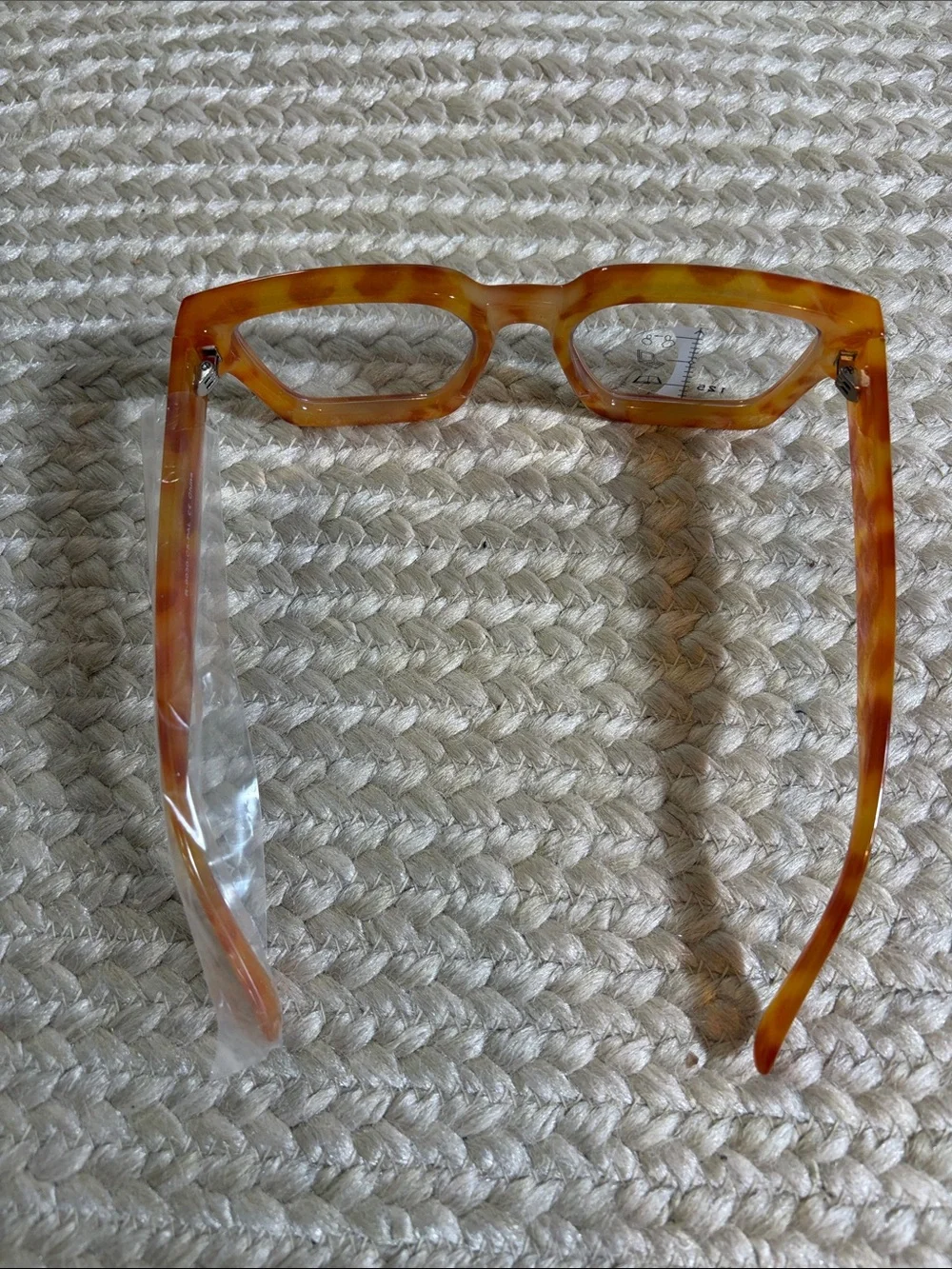 Ryan Simkhai Women’s Amber Tortoiseshell Square Reading Frame Glasses +1.25